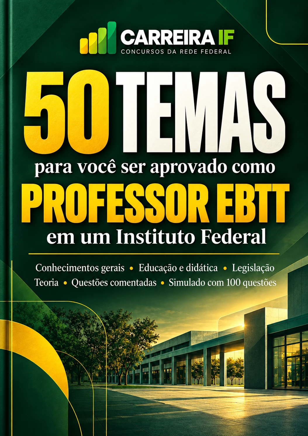 Capa oficial do 50 Temas Professor EBTT CarreiraIF