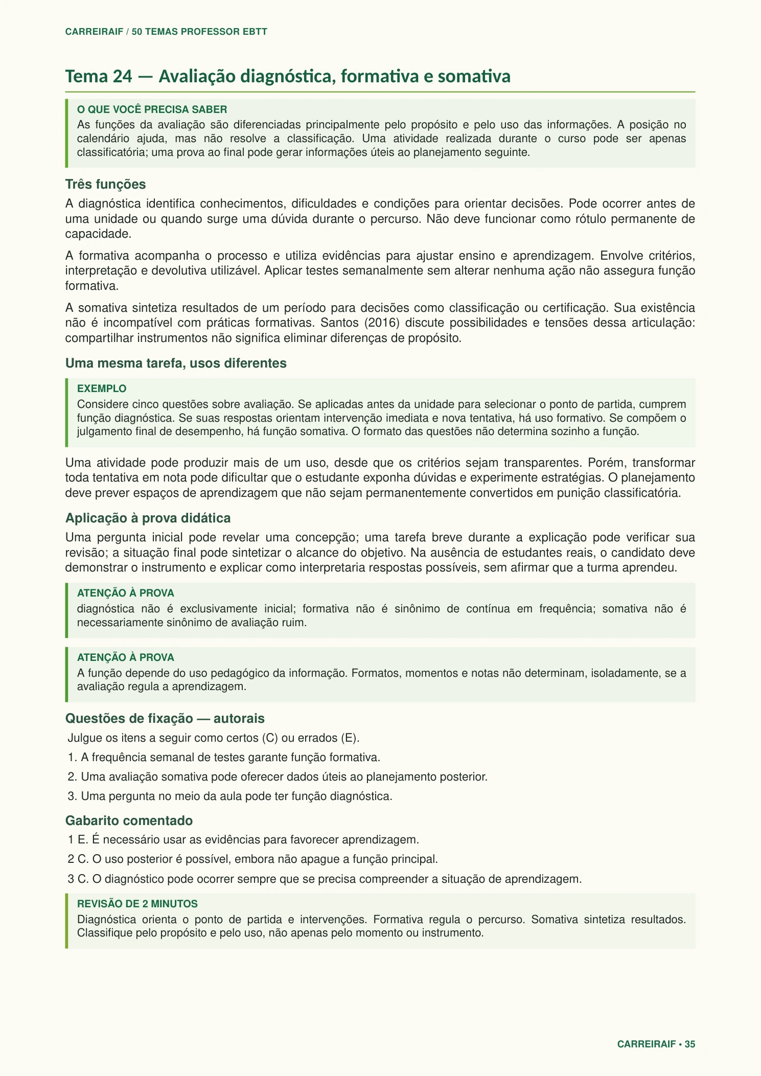 Página 35 da obra: Revisão de 2 Minutos