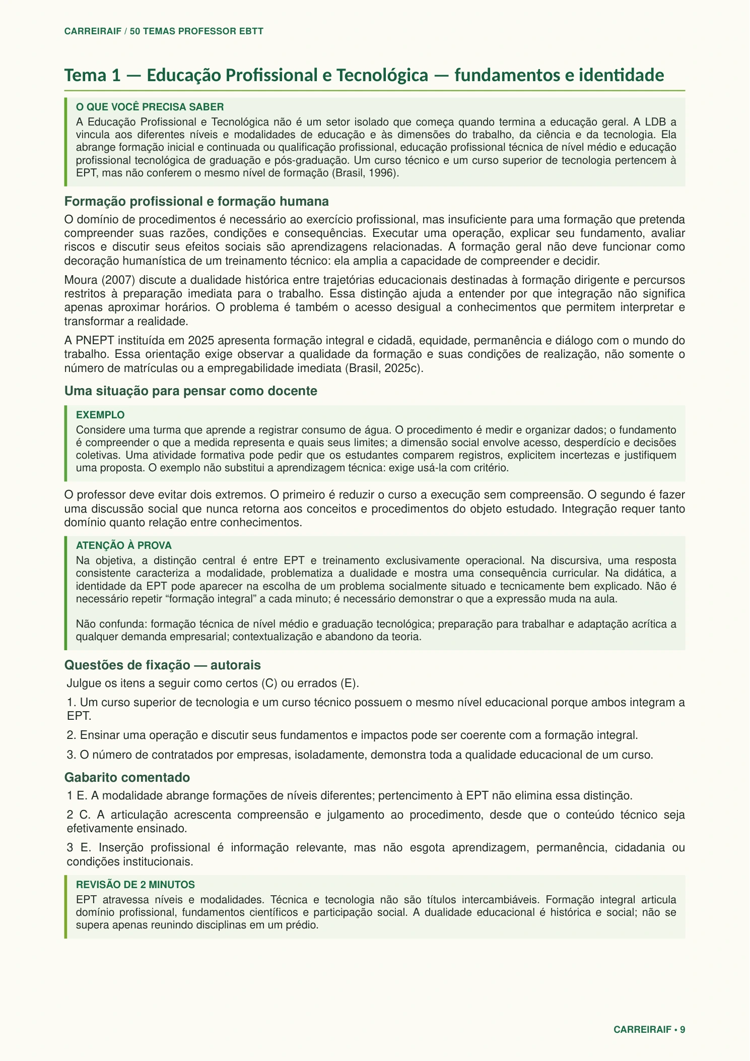 Página 9 da obra: Teoria aplicada à docência